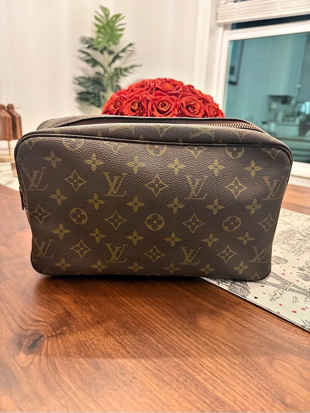 Louis Vuitton Trousse Toilette 28 Cosmetic Pouch in Brown